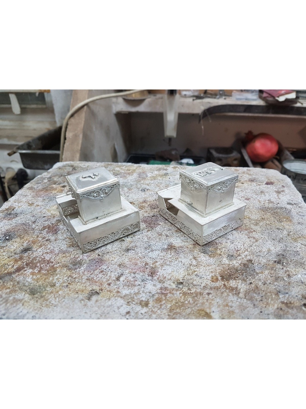 קופסת תפילין פיליגרן מכסף סטרלינג בהתאמה אישית, תפילין וטפי